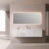 MP RM2608 Bathroom Vanity Cabinet Wall Mounted with Basin Unit Wave Kapok Design