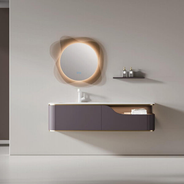 Modern Design Big Smart Mirror Quartz Countertops Bathroom Vanit