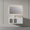 MP RM2617 Luxury White Oak Wall Mount Floating Plywood Vanity Cabinet