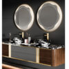 MP RM2622 Luxury Solid Wood Cabinet Marble Countertop Ceramic Basin Large Storage Cabinet