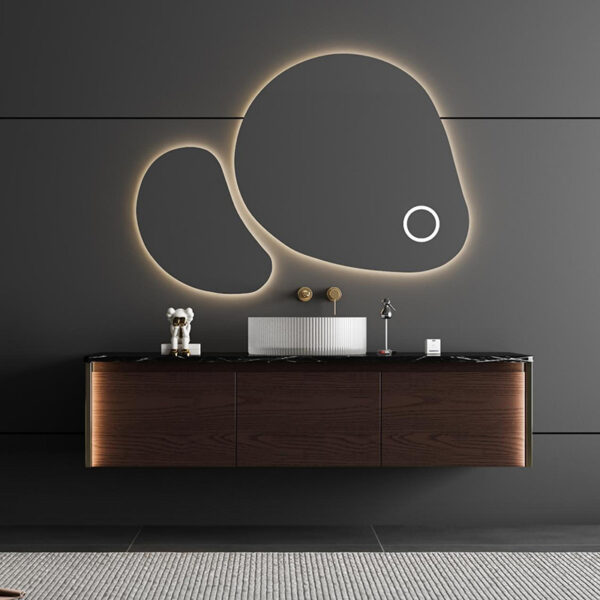 Luxury Sink Storage Vanity Wall-Mounted Solid Wood Bathroom Cabinet