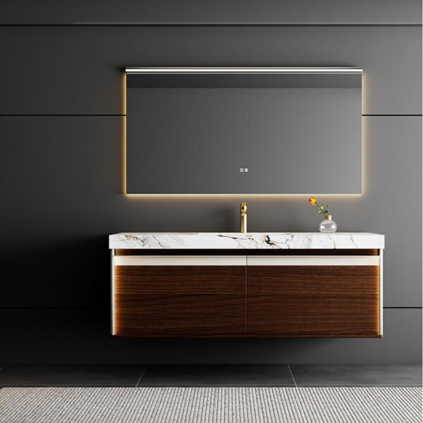 Luxury Hotel Waterproof Wall Hanging Bathroom Vanity Floating Cabinet