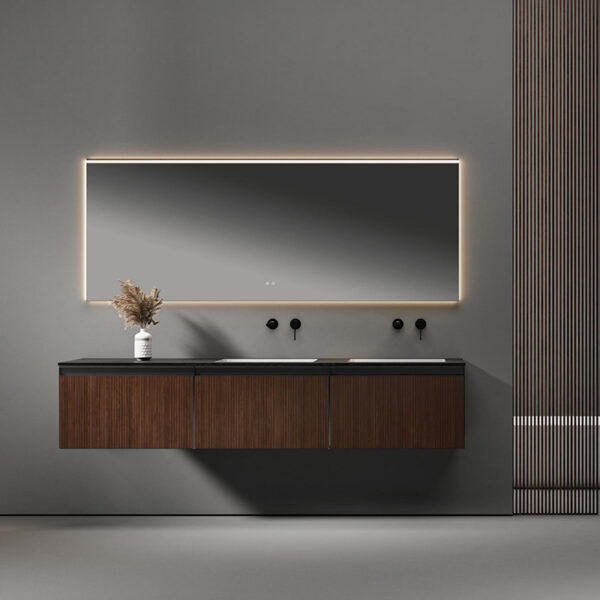 Design Customized Mirror Simple Bathroom Vanity Cabinet
