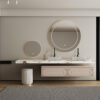 MP RM2646 Custom Made Floating Unique Luxury Elegant Wood Hardware Bathroom Vanit