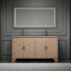 MP RM2655 Bathroom Vanity Solid Wood Double Sink Bathroom Cabinet