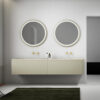 MP RM2663 Wooden Panel Bath Cabinet Bathroom Vanities With Mirror Sink