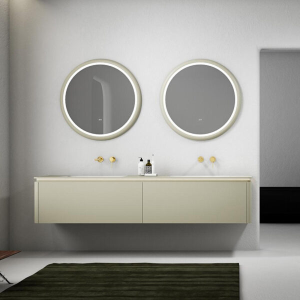 Wooden Panel Bath Cabinet Bathroom Vanities With Mirror Sink
