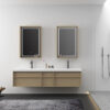 MP RM2667 Double Integrated Wash Basin Design Cabinet Bathroom Vanities