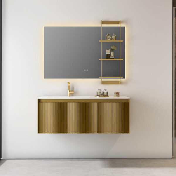 Modern European Style Sintered Stone Vanity LED Mirror