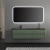 MP RM2670 Grey Wooden Bathroom Cabinet Push Pull Locker Design Floating Vanity