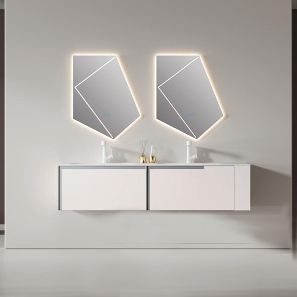 Luxury Bathroom Vanity Cabinet Stainless Steel Floor Mounted Vanity