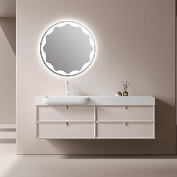 Factory Round Salon Mirror Light Vanity Mirror Bathroom Furniture LED Bath Mirrors