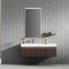 MP RM2686 Stone Rock Slab Ceramic Undercounter Sink Watertight Bathroom Vanities