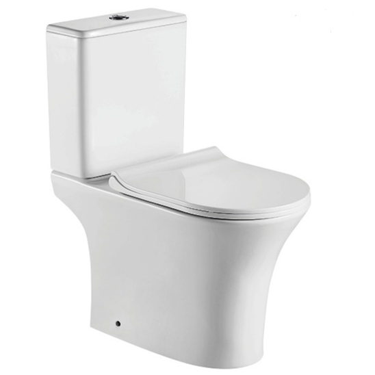 Modern Design Durable Rimless Two Piece Bathroom Toilet