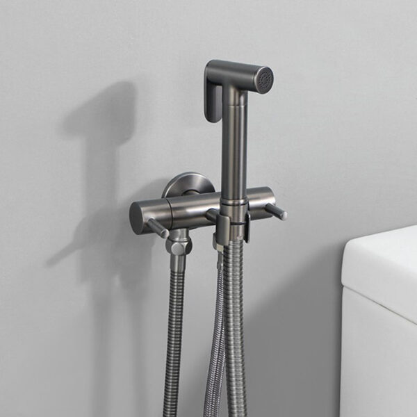 Gun Black Circle Handheld Bidet Sprayer Set