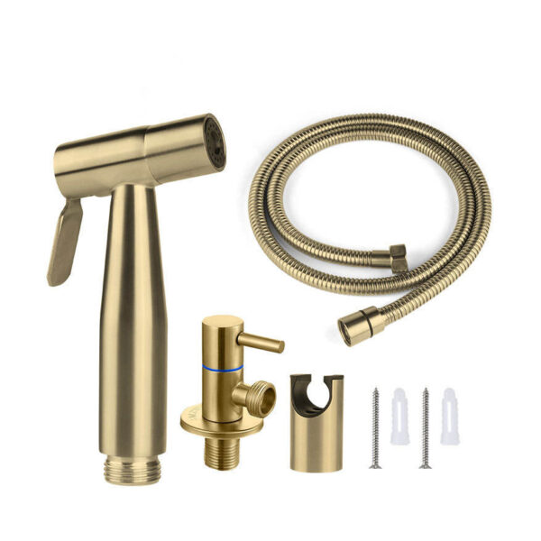 Brass toilet sprayer woman washer set black brushed gold faucet spray