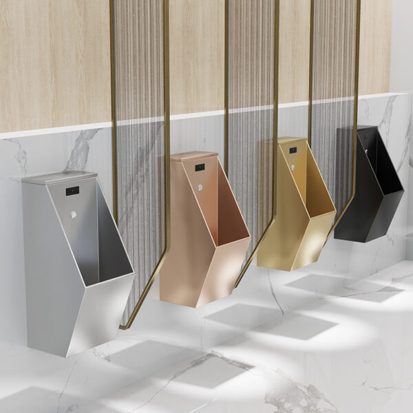 Stainless Steel Urinal Bar Rose Gold Electroplated Wall Mounted Urinal