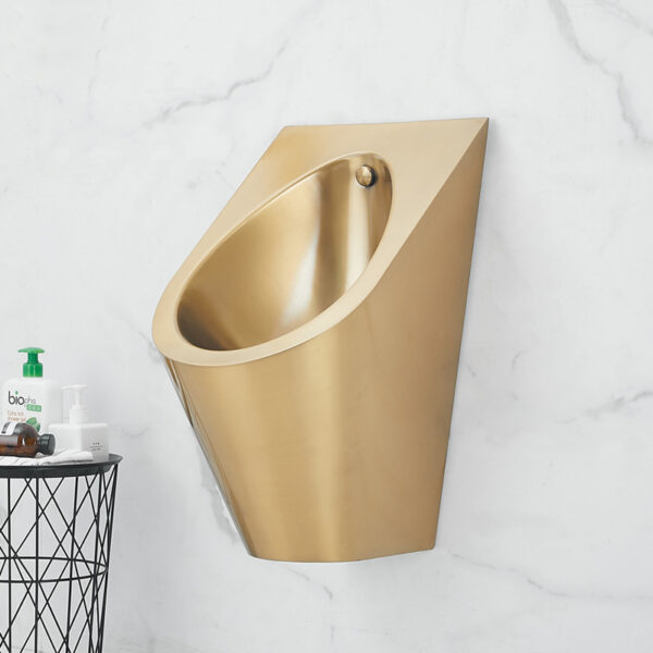 Luxury Commercial Golden Stainless Steel Urinal