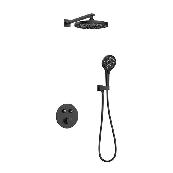 Matt Black Brass Concealed Wall Shower Mixer Faucet Primary Key Words Given Product