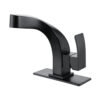 Matt Black Solid Brass Taps Deck Mounted