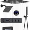 Matte Black Digital Display Thermostatic Shower Set