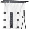 Matte Black Shower System Multifunctional Shower Jets