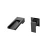 Matte Black Wall Mounted Brass Tap Mixer