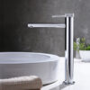 Modern Basin Mixer Faucet Knurled Brass Bathroom