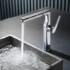 Modern Basin Mixer Faucet Polished Chrome Deck