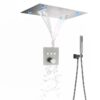 Modern Black Brass Rainfall Shower Set Bathroom.jpg 800x800
