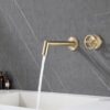 Modern Brushed Gold Wash Basin Faucet Dual