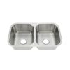 Modern Double Kitchen Sink Square Undermount Stainless