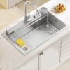 Modern Elegant Gold Sink Single Bowl Faucet