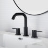 Modern Face Basin Faucet Matte Black Brass