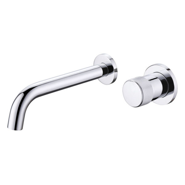 Grifo mezclador de agua de latón con dos orificios, diseño moderno y moderno, para baño, grifo de lavabo cromado pulido.