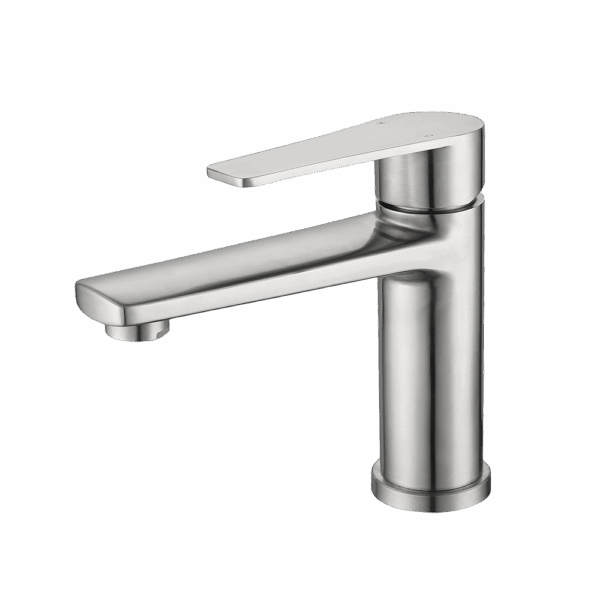 Modern Luxury Hotel Project Deck Mounted Basin Faucet High Quality Brushed Nickel Brass Single Hole Ceramic Valve Core