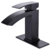 Modern Matt Black Single Hole Brass Basin