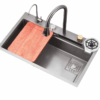Modern Single Bowl Waterfall Multifunctional Stainless Steel