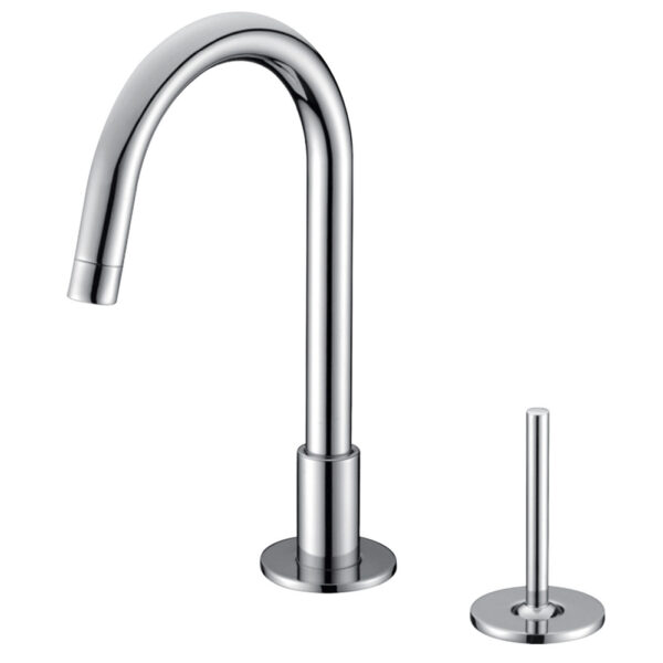 Modern Single-Handle Brass Basin Faucet Factory Directly Lead-Free Hot Cold Water Bathroom Mixer Tap with Ceramic Valve Core