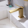 Modern Style Single Hole Brushed Gold Bathroom