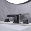 Modern Thermostatic 3 Hole Widespread Bathroom Faucet