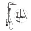 Modern Wall Mounted Brass Shower Set Rainfall