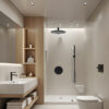 Modern Wall Mounted Rain Shower Faucet Set
