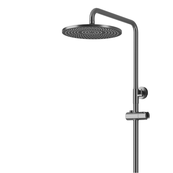 Modern Wall Mounted Thermostatic Shower System Rainfall Faucet for Bathroom Made of Brass