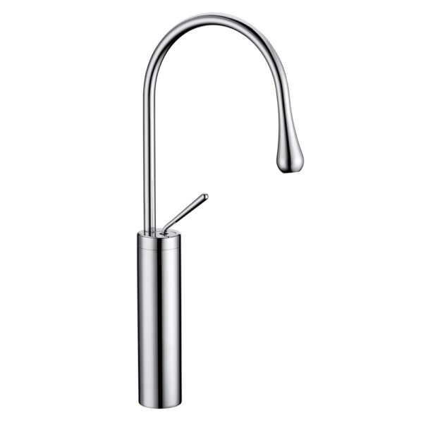 Modern Water Drop Design Deck Mounted Single Handle Hot Cold Water Tap Chrome White Black Finish Brass Basin Faucet