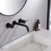 Modern bathroom sink faucet 3 hole brass