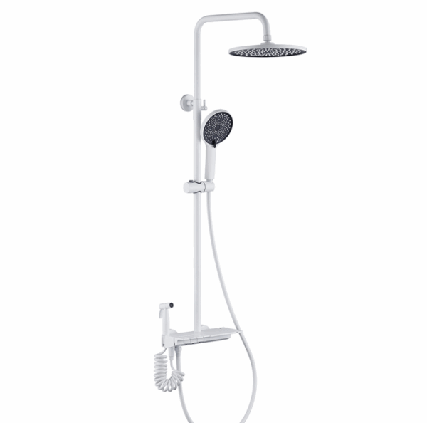 Moonlight Luxury Designer Bathroom Shower Set Multi-Function Thermostatic Faucets Digital Display Polished Surface Treatment