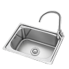 Multifunctional Anti Overflow Stainless Steel Kitchen Sink One Piece Stretch Molding Square Single Bowl Undermount Nano Multifunctional Anti Overflow Stainless Steel Kitchen Sink Multifunctional Anti Overflow Stainless Steel Kitchen Sink