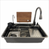 Multifunctional Single Bowl Kitchen Sink with Drainer