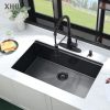 Matte Black Stainless Steel Workstation Sink Single Bowl Undermount Black Kitchen Sink NANO Matte Black Stainless Steel Workstation Sink NANO Matte Black Stainless Steel Workstation Sink